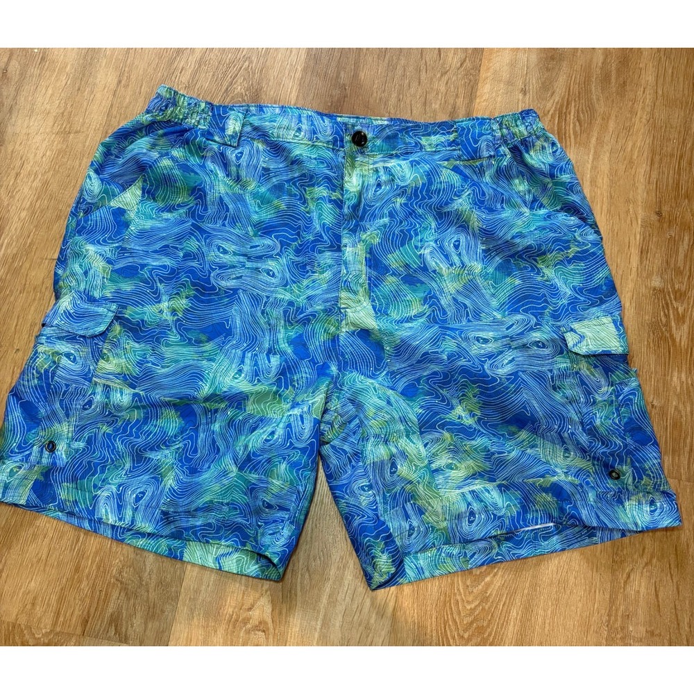 Reel Legends XL Men's Board Shorts/Swim‎ Trunks WAVES Navy Blue
